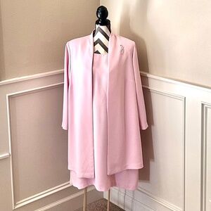 SL Fashions 2Pc Coat and Midi Dress Set in Blush Pink Color Size 20 Petite